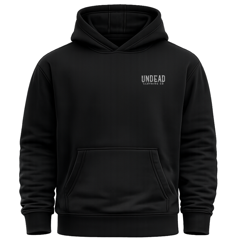 Black hoodie front view