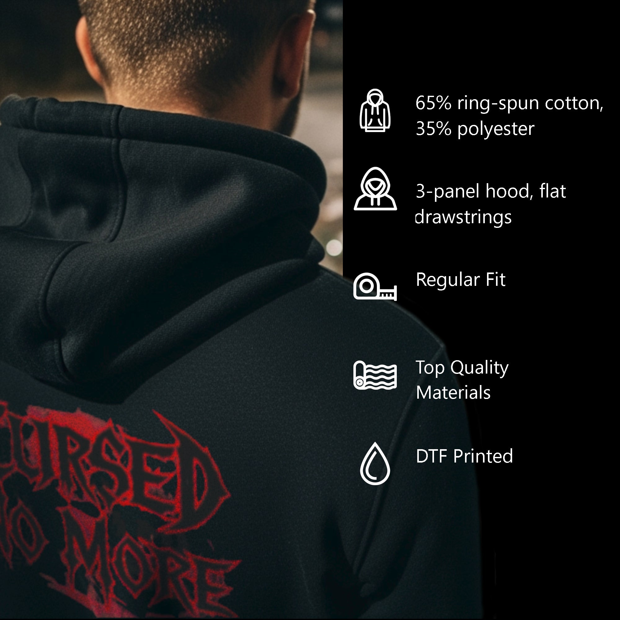 Cursed No More Men’s Christian Hoodie Dark | Undead Clothing Co.