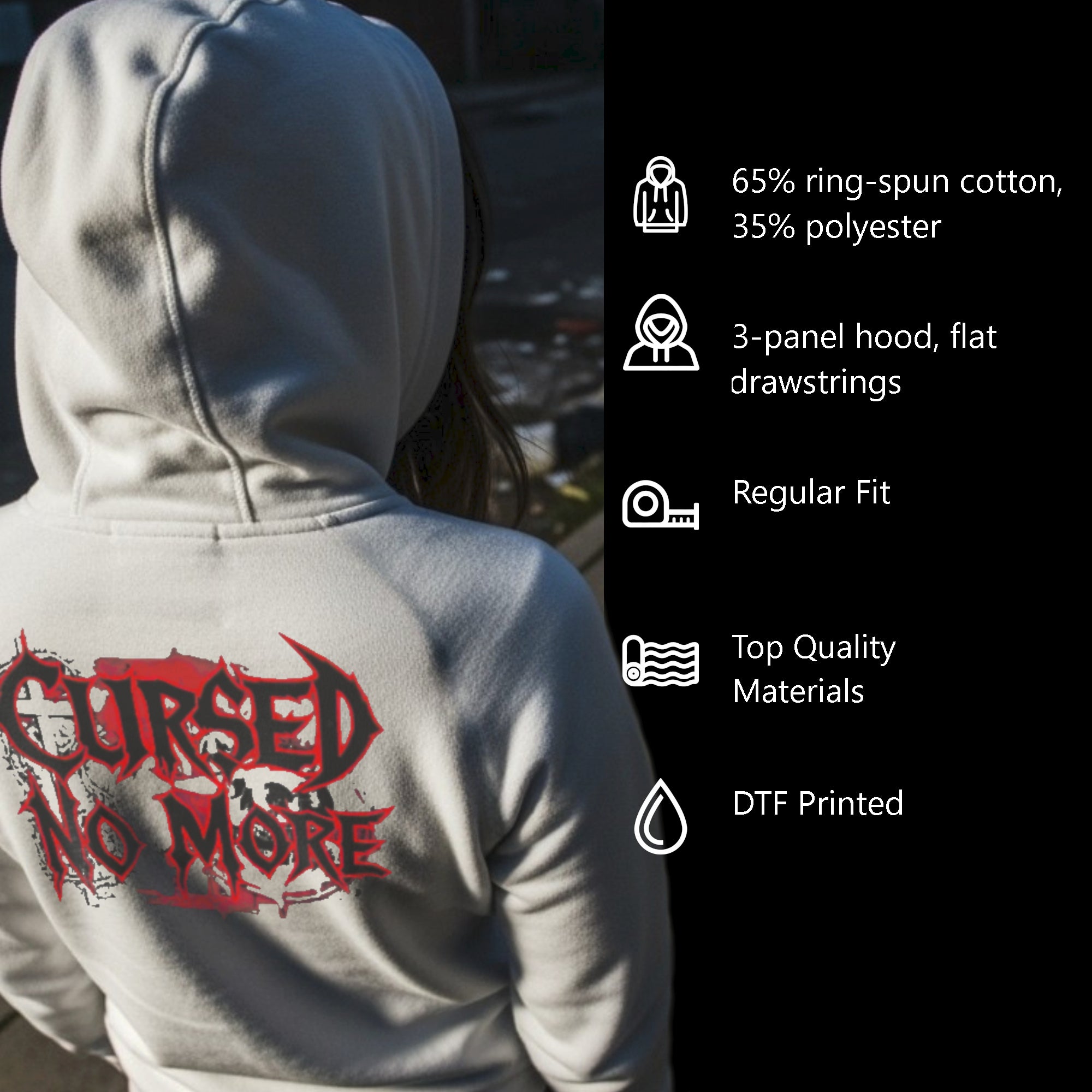 Cursed No More Men’s Christian Hoodie Light | Undead Clothing Co.