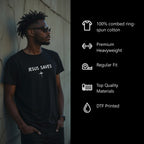 Jesus Saves Men’s Heavyweight Christian T-Shirt | Undead Clothing Co.