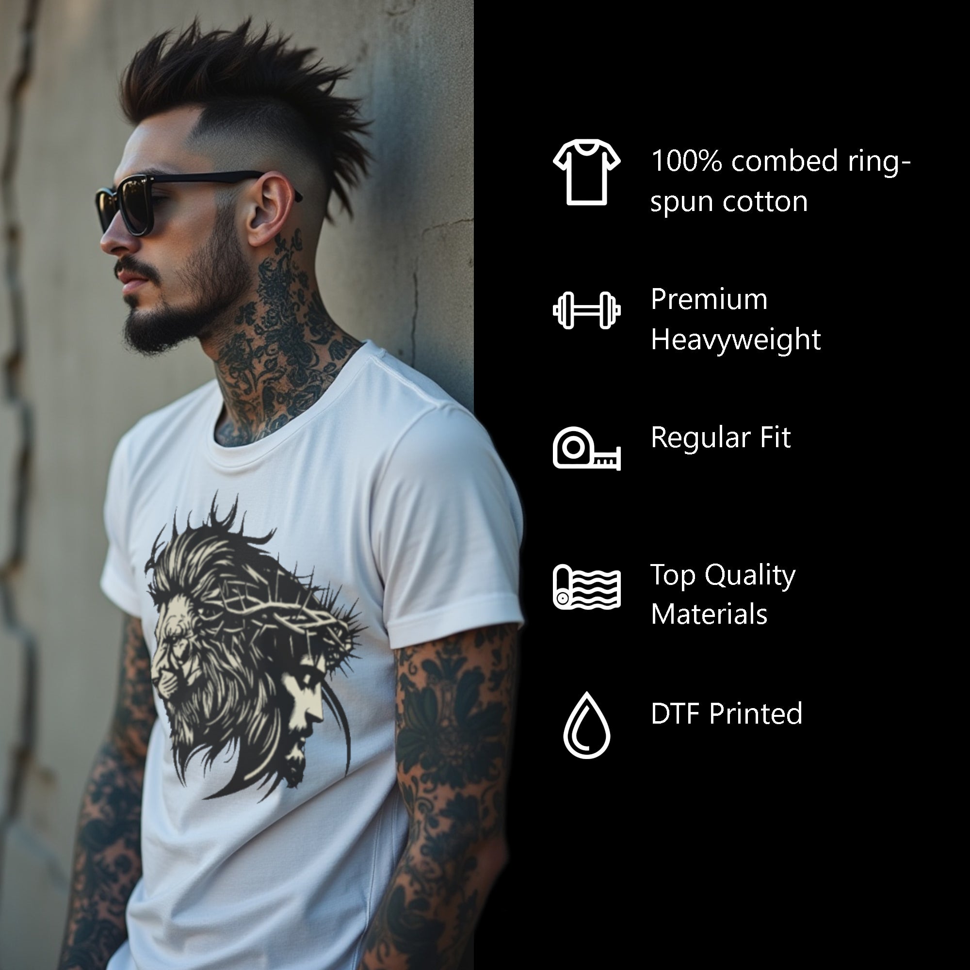 The Lion of Judah Men’s Heavyweight Christian T-Shirt | Undead Clothing Co.