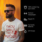 Thou Shalt Not Murder Men’s Heavyweight Christian T-Shirt | Undead Clothing Co.