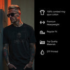 BLACKENED Employee Men’s Heavyweight Christian T-Shirt | Undead Clothing Co.