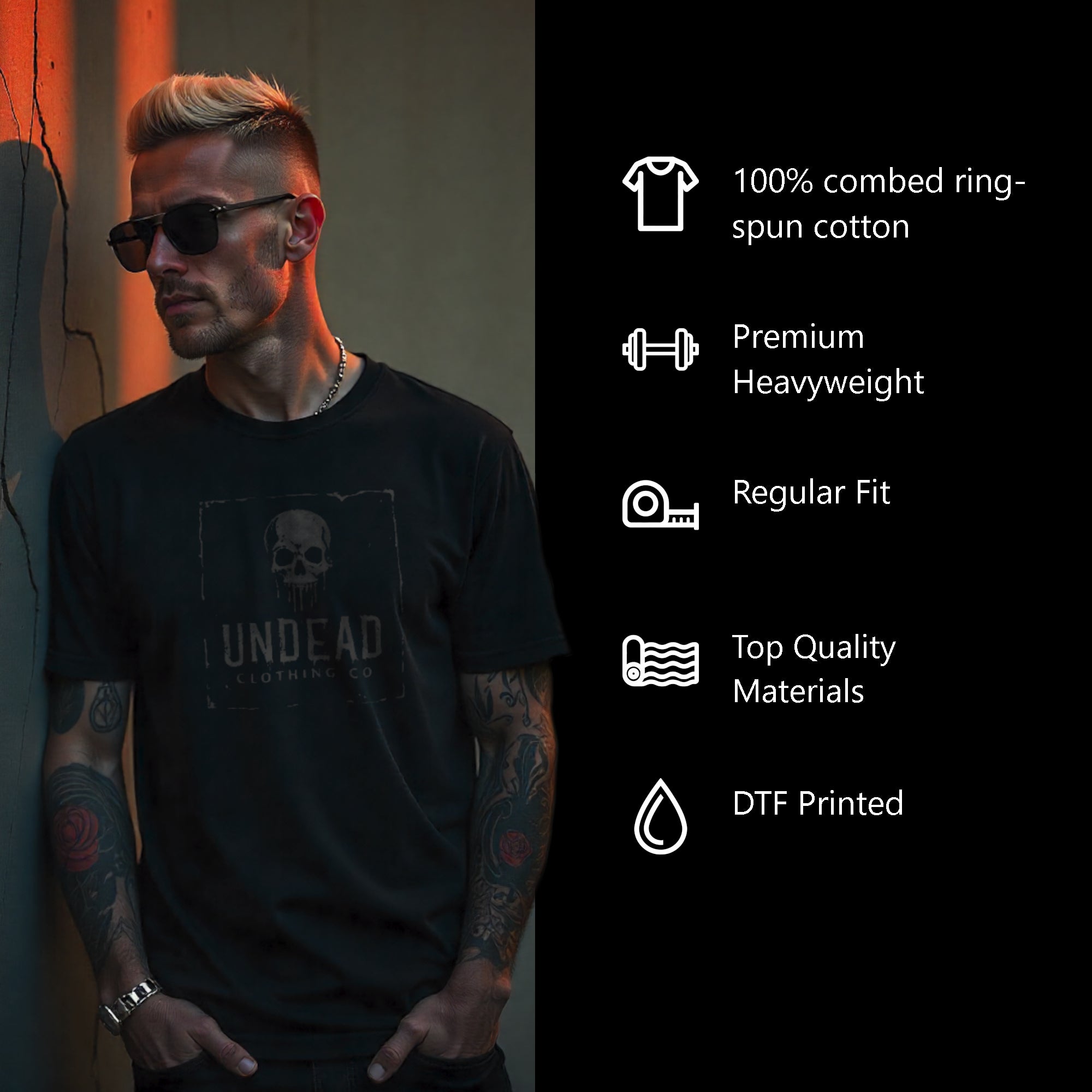 BLACKENED Employee Men’s Heavyweight Christian T-Shirt | Undead Clothing Co.